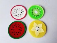 Підставка силіконова під гаряче у наборі з 4-х Асорті фруктове d 8,5 cm