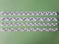 Вирубка кондитерська для мастики оборки тіста та торта пластикова 4 штуки Каттер для кондитера 25 cm