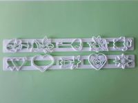 Вирубка кондитерська для мастики оборки тіста та торта пластикова 2 штуки Каттер для кондитера 24 см