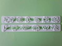 Вирубка кондитерська для мастики оборки тіста та торта пластикова 2 штуки Каттер для кондитера 24 cm