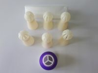 Набор кондитерских насадок для крема и капкейков пластиковые 6 шт Сфера с переходником и мешком