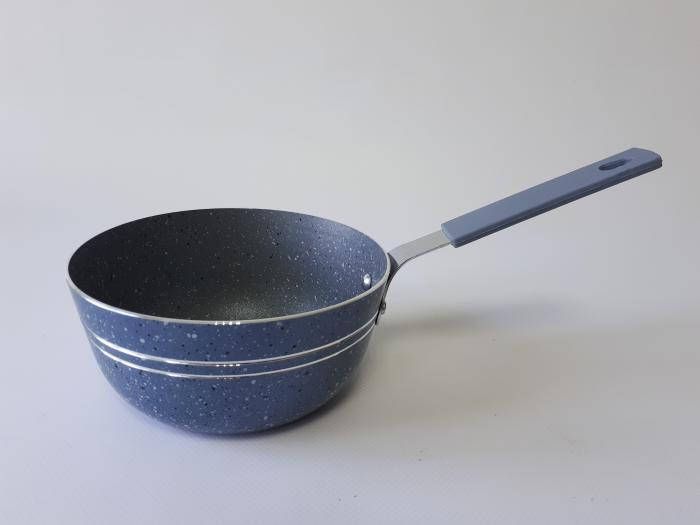 Ківш кухонний з антипригарним тефлоновим покриттям Ковшик з ручкою для кухні D 13,5 cm H 6 cm L 26 cm 500 мл