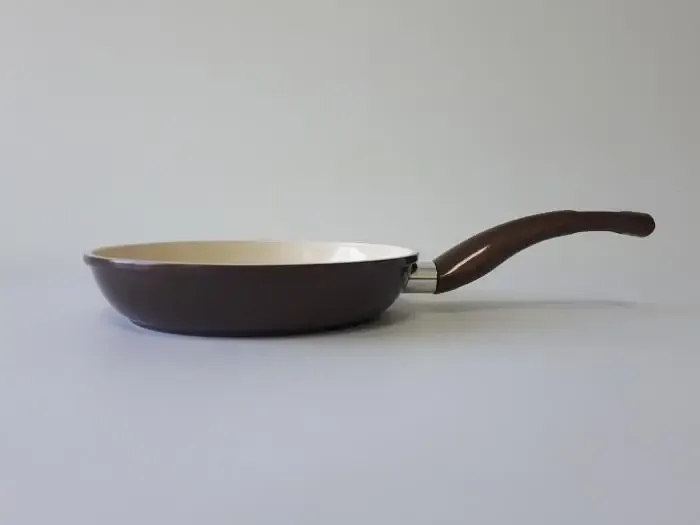 Сковорода з антипригарним керамічним покриттям  D 24 cm H 5,5 cm L 43 cm браун