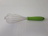 Вінчик кулінарний кондитерський з нержавійки ручний для збивання яєць і крему з пластиковою ручкою L 29 cm