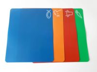 Дошка обробна пластикова для нарізування овочів гнучка для кухні в наборі 4 штуки для нарізки 33,5*27 cm