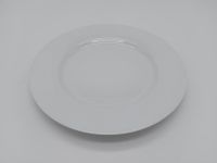 Блюдо керамічне біле кругле велике Тарілка столова дрібна для других страв Біла гладь D 27 cm