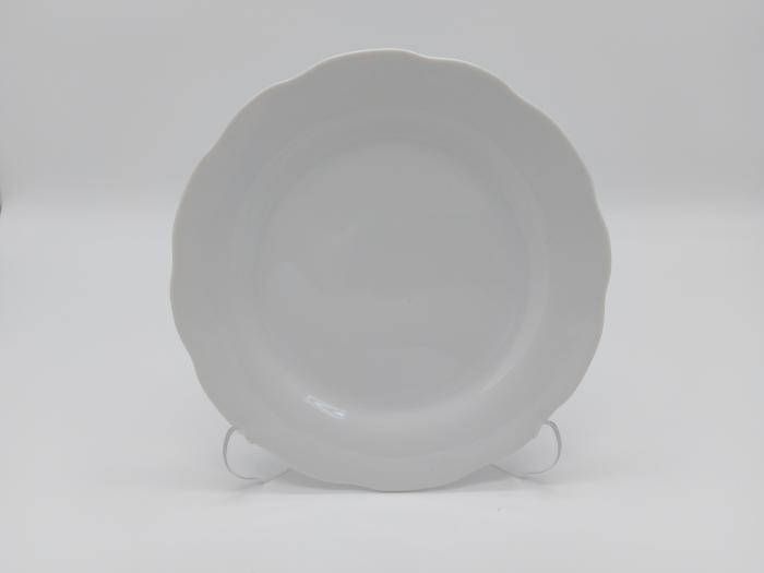 Тарілка дрібна керамічна біла Столова обідня тарілка для других страв в упаковці  D 17 cm