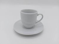 Чашка кавова керамічна біла з блюдцем для кави в упаковці  D 5,5 cm H 5,5 cm 75 мл