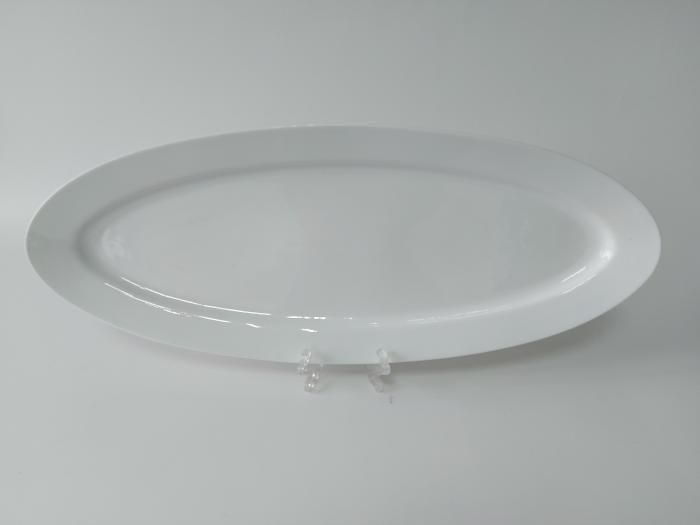 Блюдо овальне керамічне біле велике сервірувальне Тарілка для риби 57*22,5 cm H 3,5 см