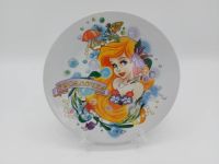 Тарілка дрібна дитяча керамічна з малюнком для дитячого садка Тачки обідня для других страв 20 см