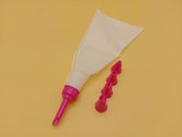 Мішок кондитерський силіконовий багаторазовий для крему з пластмасовими насадками 5 штук L 26 cm W 14 cm