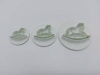 Вирубка кондитерська для тіста мастики та торта пластикова Каттер для кондитера 3 штуки Кінь 4/5,5/7 см