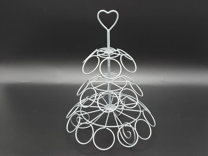 Стійка фуршетна для кексів маффинов металева Підставка для капкейков стенд етажерка Спіраль H 31 cm