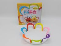 Фруктовниця пластикова кругла Тарілка для фруктів Підставка під фрукти D 22 cm H 5 cm