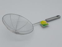 Сіто шумівка з нержавіючої сталі з довгою ручкою Сітка для фритюру та картоплі фрі нержавіюча L 37cm D 17cm