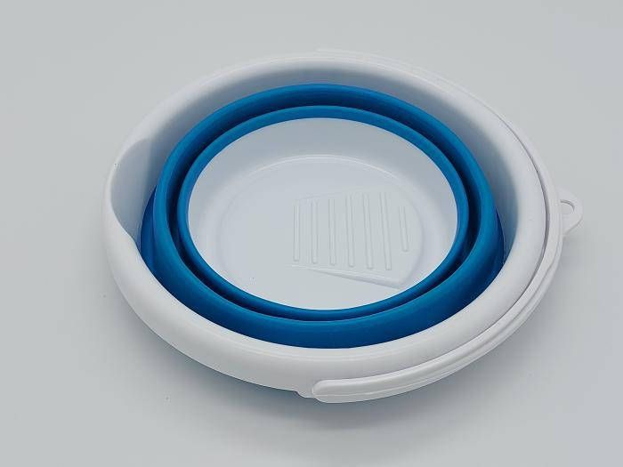 Відро складне силіконове 5 літрів кругле туристичне для льоду і риболовлі D 25,5 cm H 19,5 cm