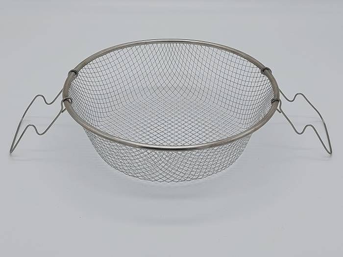 Сітка сито для фритюру з нержавіючої сталі Кошик для смаження з двома ручками Фритюрниця 26*8 cm