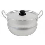 Кастрюля алюминиевая с крышкой 2,5 л сферическая 18 см