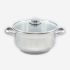 Кастрюля нержавейка с крышкой стекло Home Perfect О 22см  4 литров Для дома и общественного питания 22х12см