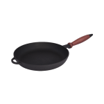 Сковорода чугунная Ситон с деревянной ручкой 240 мм, h=40 мм