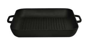 Сковорода чугунная Ситон гриль квадратная  280х280х40 мм