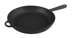 Сковорода чугунная Ситон с литой ручкой рифленое дно 240 мм, h=40 мм
