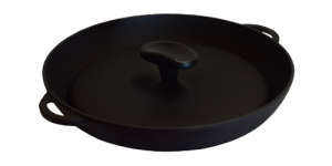 Сковорода чугунная с прессом Ситон гриль 260х40