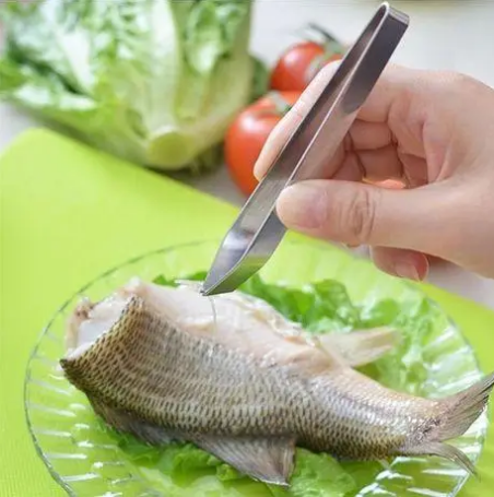 Щипцы кулинарные для удаления рыбных костей из нержавейки Пинцет кухонный для костей рыбы металлический L 12cm