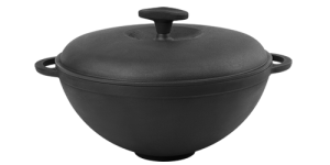 Кастрюля WOK с крышкой чугунная Ситон d=260 мм, объём 3,5 л