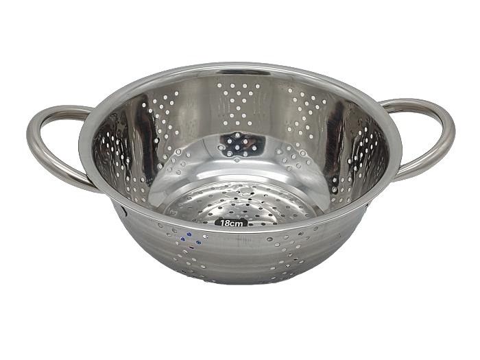 Друшляк з нержавіючої сталі Сито нержавіюча сталь з двома ручками D 18 cm H 8 cm