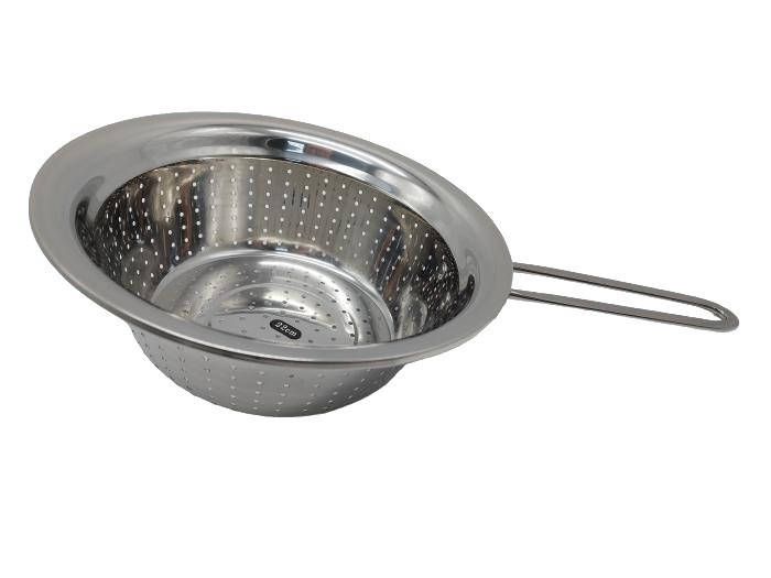 Друшляк з нержавіючої сталі сито нержавіюча сталь з ручкою L 37 cm d1-22 cm d2-19 cm h 8 cm