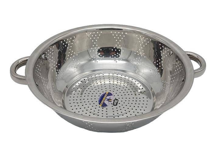 Друшляк з нержавіючої сталі Сито нержавіюча сталь з двома ручками D 28 cm H 8 cm