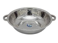 Друшляк з нержавіючої сталі Сито нержавіюча сталь з двома ручками D 34,5 cm H 10 cm