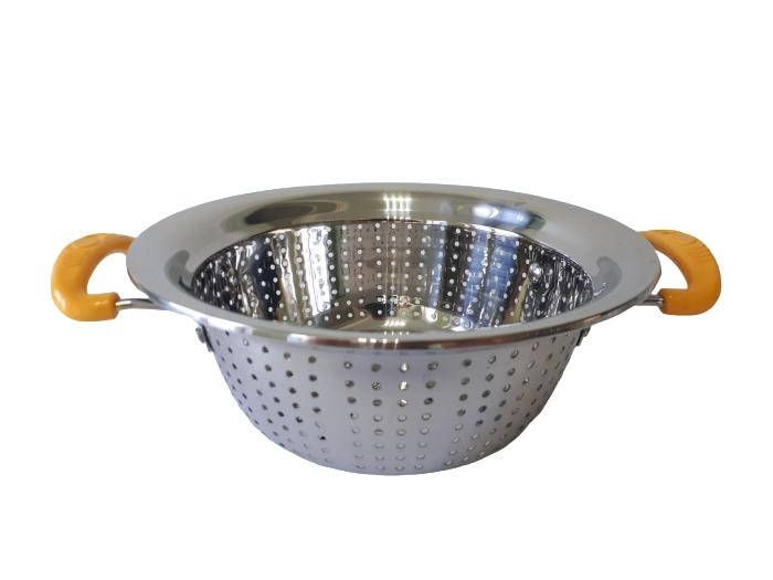 Друшляк з нержавіючої сталі Сито нержавіюча сталь з двома ручками D 22 cm H 9 cm