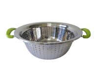 Друшляк з нержавіючої сталі Сито нержавіюча сталь з двома ручками D 24 cm H 9,5 cm