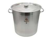 Каструля з нержавіючої сталі велика 40 літрів Общепит нержавіюча сталь для індукційних плит D 42 cm H 41 cm