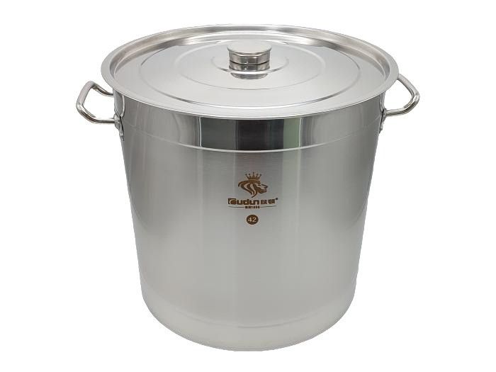 Каструля з нержавіючої сталі велика 40 літрів Общепит нержавіюча сталь для індукційних плит D 42 cm H 41 cm