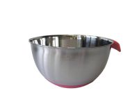 Миска кухонна для міксера з нержавіючої сталі глибока з силіконовим дном D 25 cm H 14 cm 5 л Нержавіюча сталь