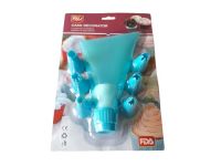 Мішок кондитерський силіконовий багаторазовий для крему з пластмасовими насадками 6 штук L 26 cm W 14 cm