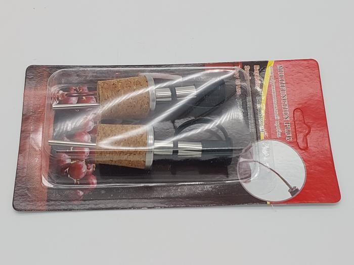 Пробка гейзер з дозатором для винної пляшки Корок корковий для вина і шампанського багаторазова набір 2 шт