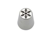 Насадка кондитерська для крему та прикрашання тортів велика малайзійська Сніжинка №50 D 3,8/2,5 cm H 4,2 cm