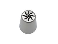 Насадка кондитерська для крему та прикрашання тортів велика малайзійська Квітка №51 D 3,8 / 2,5 cm H 4,2 cm