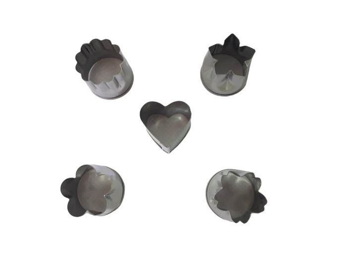 Набір кондитерських насадок для канапе з нержавіючої сталі 5 штук D 2,2 cm H 2,5 cm