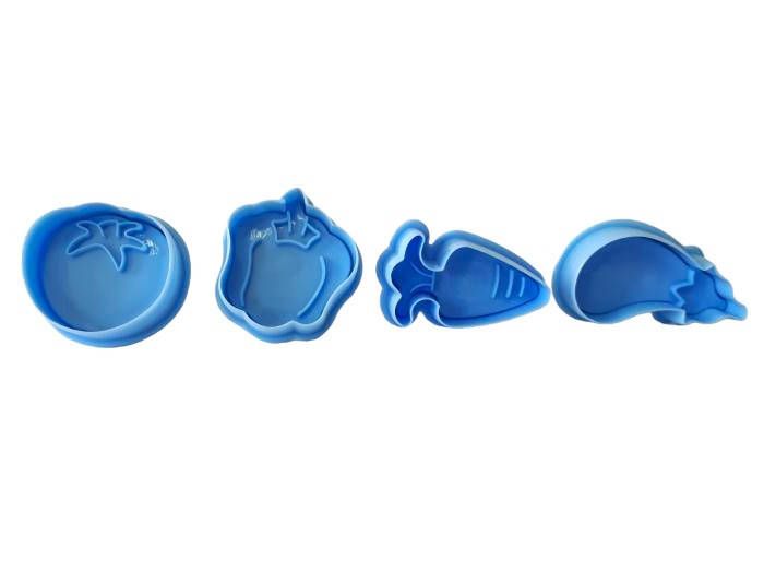 Набори кондитерських плунжерів для мастики та печива пластиковий Овочі 4 штуки