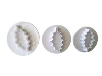 Набори кондитерських плунжерів для мастики та печива пластиковий Листя 3 штуки