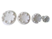 Набори кондитерських плунжерів №2 для мастики та печива пластикова Квітка 4 штуки