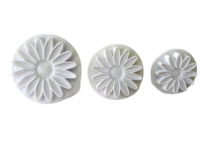 Набори кондитерських плунжерів для мастики та печива пластиковий Гербера 3 штуки