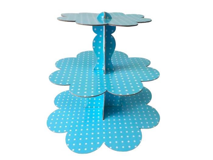 Стійка для капкейков кексів маффинов картонна Підставка для тістечок Етажерка для десертів 3 х ярусна