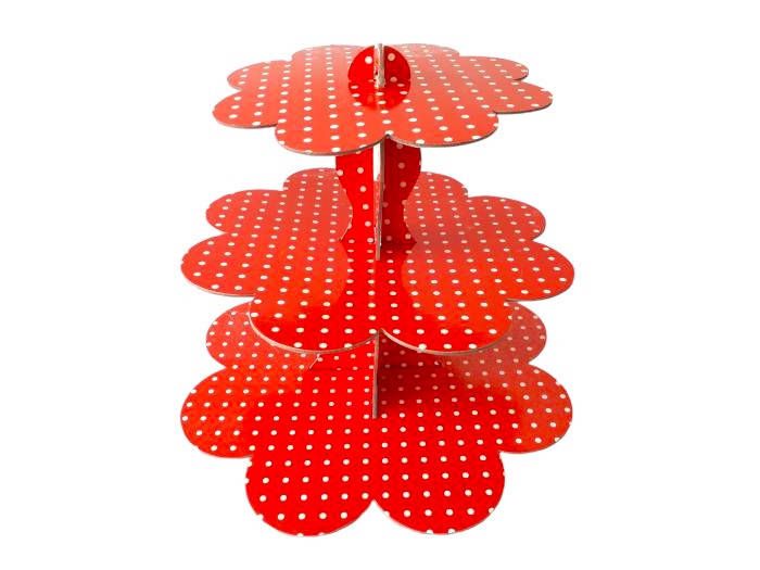 Стійка для капкейков кексів маффинов картонна Підставка для тістечок Етажерка для десертів 3 х ярусна