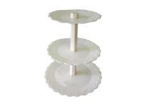 Підставка для торта 3 х ярусна Стойка пластикова для капкейков D 20/24/29 cm H 40 cm